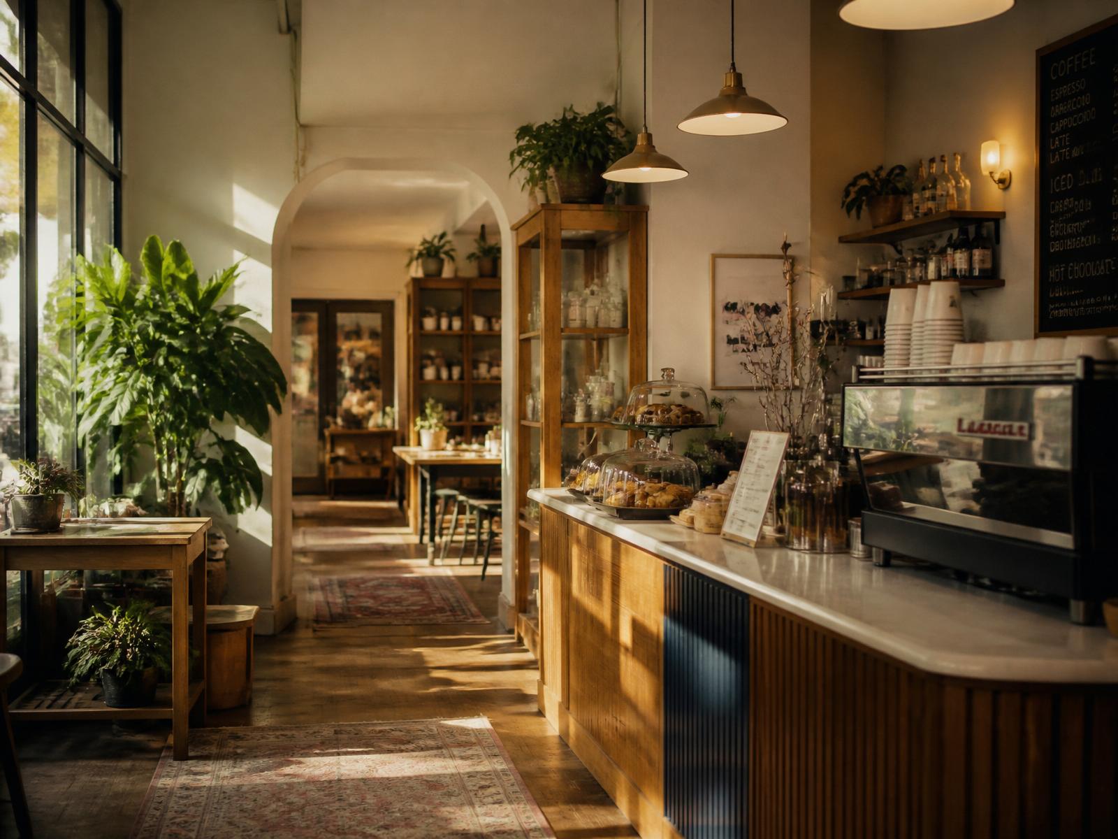 A welcoming, sunlit local shop interior